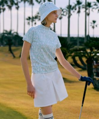 【辻梨恵プロ着用】【ＷＯＭＥＮ】フェアウェイに映えるビッグロゴ　モックネック（ＴＯＶＬＧＭ０４１８）