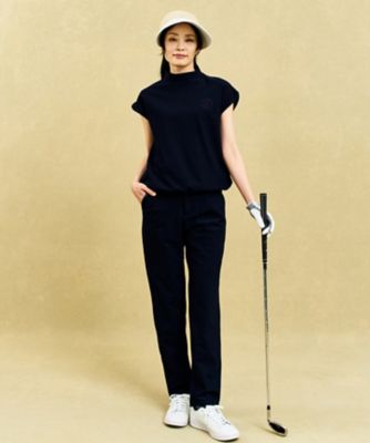 【ＷＯＭＥＮ】【接触冷感／ＵＶカット】エアトールフレンチスリーブモックネック　通気性抜群で快適な着心地　シワになりにくい新素材（ＴＯＶＬＧＭ
