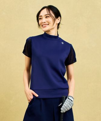 【ＷＯＭＥＮ】【吸水速乾／ＵＶカット】１枚で華やか！毎シーズン大人気のラメスリーブモックネック（ＴＯＶＬＧＳ０３０８）