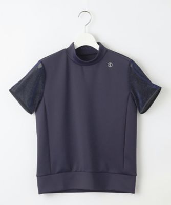【ＷＯＭＥＮ】【吸水速乾／ＵＶカット】１枚で華やか！毎シーズン大人気のラメスリーブモックネック（ＴＯＶＬＧＳ０３０８）