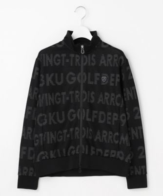 23区GOLF/ニジュウサンクゴルフ ロゴジャカードトラックジャケット(TOVLGW0414) 505_クロ スポーツウェア【三越伊勢丹/公式】