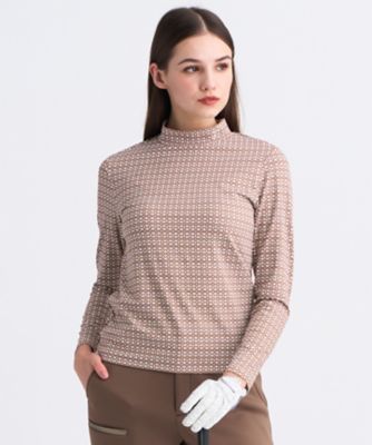 23区GOLF/ニジュウサンクゴルフ モノグラムプリントモックネック(TOVLGW0424) 530_チャイロ スポーツウェア【三越伊勢丹/公式】