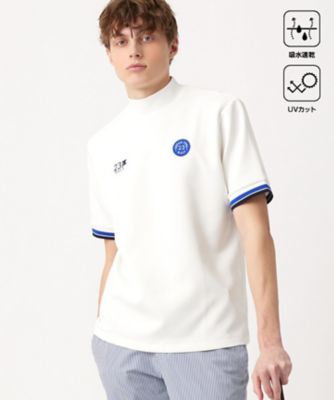 23区GOLF/ニジュウサンクゴルフ 【MEN】【吸水速乾・UVケア】袖ライン モックネックシャツ(TOVTCS0705)