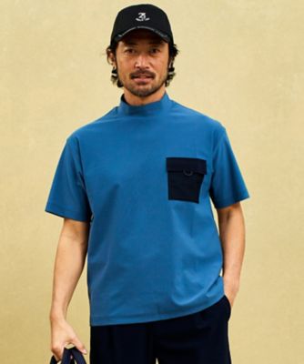 【ＭＥＮ】【接触冷感／ＵＶカット】エアトール　ポケットモックネック　通気性抜群で快適な着心地　シワになりにくい新素材（ＴＯＶＴＧＭ０５０５）