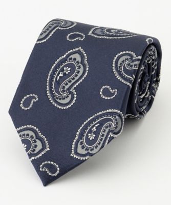 JOSEPH ABBOUD (Men) /ジョセフ アブード 【日本製】ネイビーペイズリー ネクタイ(TR1KGM0004)