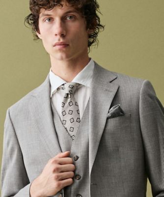 イタリア生地・日本製】スクエアメランジ ネクタイ