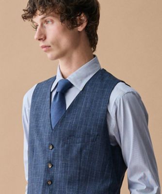 ＜JOSEPH ABBOUD (Men) ＞【イタリア生地・日本製】メランジシャンブレーネクタイ（ＴＲ１ＫＬＭ０００５）