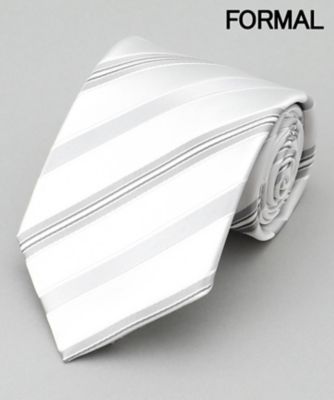 五大陸 (Men)/ゴタイリク【WEAR BLACK】フォーマル用_ストライプ ネクタイ(TRFQGW0902) 101_シロ 【三越伊勢丹/公式】