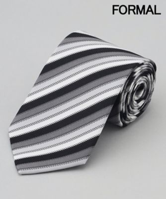五大陸 (Men)/ゴタイリク【WEAR BLACK】フォーマル用_ストライプ ネクタイ(TRFQGW0902) 105_クロ 【三越伊勢丹/公式】