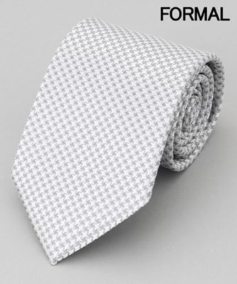 ＜五大陸 (Men)＞【ＷＥＡＲ　ＢＬＡＣＫ】フォーマル用＿千鳥　ネクタイ（ＴＲＦＱＬＭ０９０６）
