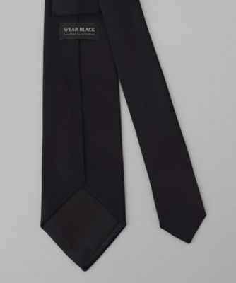 WEAR BLACK】フォーマル用＿サテン無地 ネクタイ