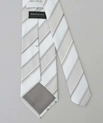 WEAR BLACK】フォーマル用＿ストライプ ネクタイ