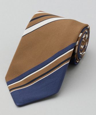 ＜五大陸 (Men)＞【日本製】ネクタイ＿ＢＲＯＷＮ　×　ＮＡＶＹ（ＴＲＧＯＢＷ００６５）