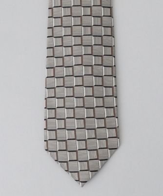 【極美品／現行】 ホースロゴ チェック シルク ネクタイ 極美品／現行】 ホースロゴ チェック シルク ネクタイ BLACK