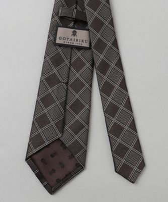 GOTAIRIKU別注【日本製】シルク ネクタイ＿格子柄