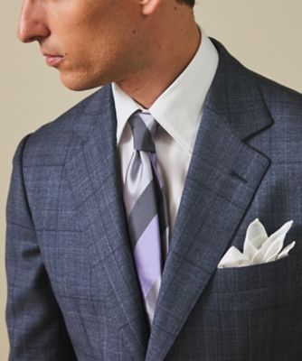 ＜五大陸 (Men)＞　ＧＯＴＡＩＲＩＫＵ別注【日本製】シルク　ネクタイ＿レジメンタル柄（ＴＲＧＯＧＷ００７９）