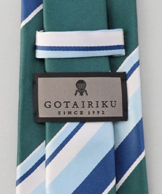 新品未使用★ジリ極上ネクタイ&チーフ　最高級品！ GOTAIRIKU別注【日本製】シルク ネクタイ＿レジメンタル柄