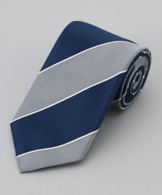 312 新品 五大陸 【日本製】シルク ネクタイ_ストライプ レジ