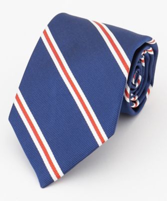 J.PRESS (Men)/ジェイ・プレス【JAPANESE TWILL & REPPE STRIPE COLLECTION】レジメンタルネクタイ(TROVCM0501) 275_ネービーブルー 【三越伊勢丹/公式】