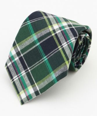 J.PRESS (Men)/ジェイ・プレス マドラスチェック ネクタイ(TROVCM0550) 460_ミドリ 【三越伊勢丹/公式】