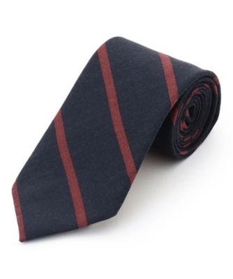 ハンドプリントポプリンレジメンタル ネクタイ（TROVLM0220