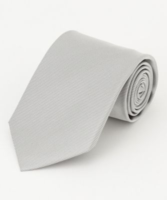 ＜J.PRESS (Men)＞【Ｊ．ＰＲＥＳＳ　ＢＬＡＣＫ＆ＷＨＩＴＥ　ＣＯＬＬＥＣＴＩＯＮ】プレーン　フォーマルネクタイ（ＴＲＯＶＳＷ０１４０）