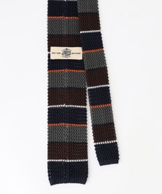 【Ｊ．ＰＲＥＳＳ　ＫＮＩＴ　ＴＩＥ　ＣＯＬＬＥＣＴＩＯＮ】ストライプ　ニットネクタイ（ＴＲＯＶＳＷ０６０１）