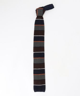 【Ｊ．ＰＲＥＳＳ　ＫＮＩＴ　ＴＩＥ　ＣＯＬＬＥＣＴＩＯＮ】ストライプ　ニットネクタイ（ＴＲＯＶＳＷ０６０１）