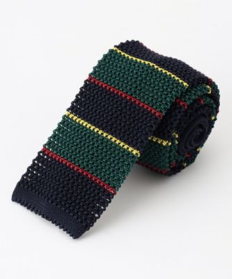 【Ｊ．ＰＲＥＳＳ　ＫＮＩＴ　ＴＩＥ　ＣＯＬＬＥＣＴＩＯＮ】ストライプ　ニットネクタイ（ＴＲＯＶＳＷ０６０１）