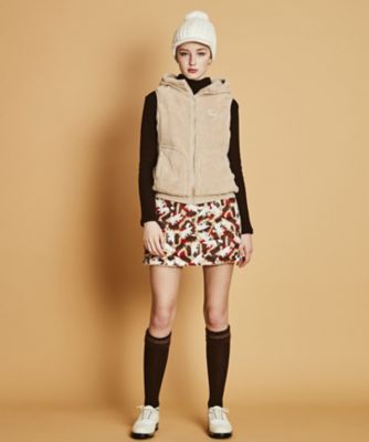  GOLF リバーシブルルボア フリースベスト WOMEN】【リバーシブル】【洗える】ボアフリース ベスト