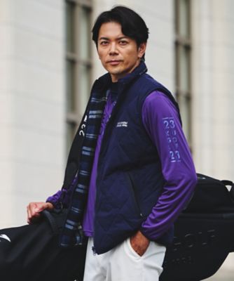 MEN】両面使える！チェック×無地 ダウンベスト