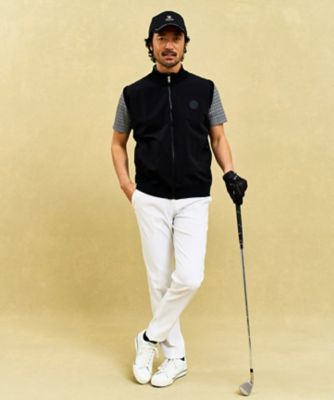 23区golf 定価4.7万 4way ストレッチタフタボーダーブルゾン ベスト コンパクトパウダータフタブルゾン（ジャケット/ブルゾン