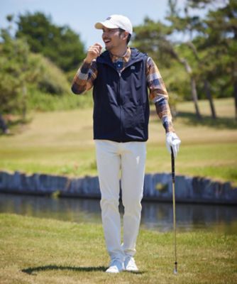 23区GOLF ニジュウサンク すばらしい ゴルフ フード付 中綿 ジャケット グレー 2