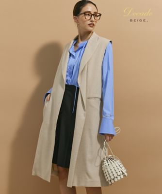 ＜三越伊勢丹/公式＞ BEIGE (Women)/ベイジ CAROLE ／ ロングテーラードジレ 033_ベージュ コート・ジャケット【三越伊勢丹/公式】