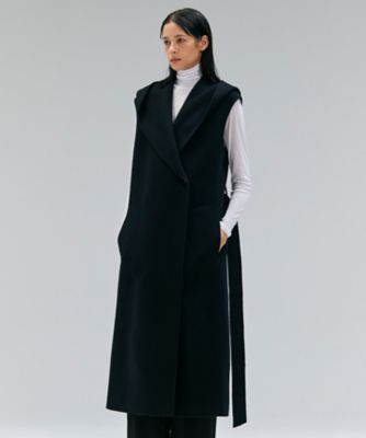 LEMOORE ／ ウールリバーフード付きロングジレ