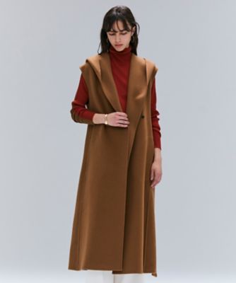 プルミエアロンディスモン ウールロングジレ きれいめ　アイボリー　ストレッチ プルミエアロンディスモン ウールロングジレ きれいめ