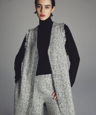 ＜uncrave (Women)＞ツイードニット　ジレ（ＶＲＵＶＧＷ０５０７）