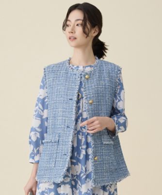 ファンシーノットツイード ジレ（VRWRLS0203） | 自由区 L