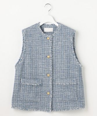 ファンシーノットツイード ジレ（VRWRLS0203） | 自由区 L