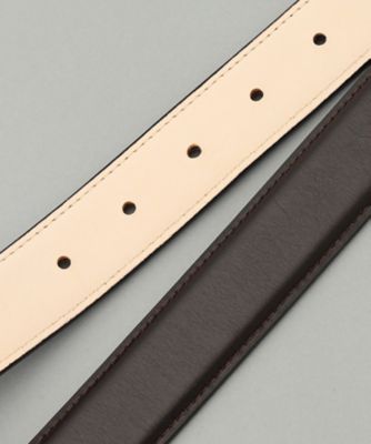 【新品未使用】五大陸×アノネイ社　レザーベルト　ブラック　黒　ゴタイリク　日本製 アノネイ社製】ボックスカーフ ベルト（YR1ASS0101