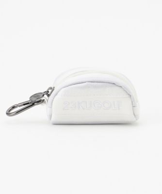 ボールポーチ　新品 磁石で開閉【UNISEX】合皮×デニム調ボールポーチ