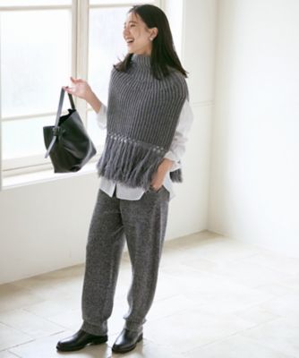【ＳＬＯＷ／一部店舗限定】ニットトータル　フリンジ　ネックウォーマ―（ＺＺ３ＤＣＷ０９５０）