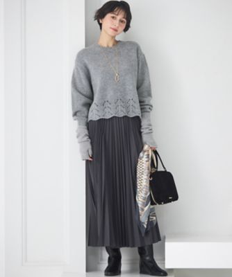 見上愛さん着用／洗える】ピュアカシミヤ アームウォーマー