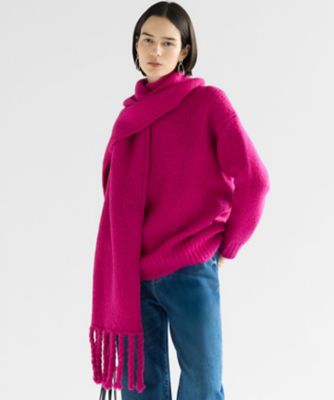 23区 (Women)/ニジュウサンク ブラッシュドエアーウール ニット マフラー(ZZ3DGW0555) 014_オールドローズ スカーフ・ショール【三越伊勢丹/公式】