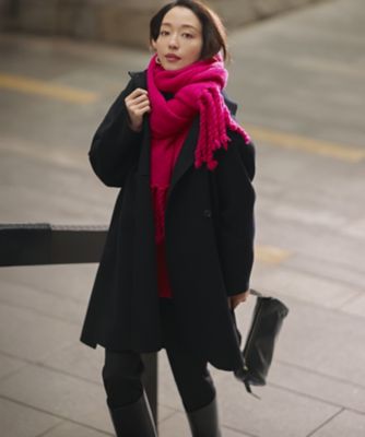 ブラッシュドエアーウール ニット マフラー