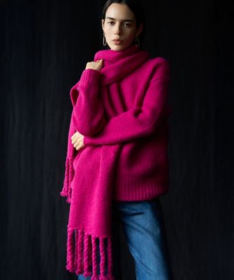 ブラッシュドエアーウール ニット マフラー