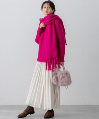 ブラッシュドエアーウール ニット マフラー