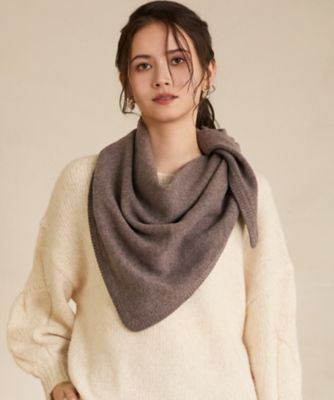 23区 (Women)/ニジュウサンク【SLOW/一部店舗限定】ソフトウール ニット ストール(ZZ3DGW0950) 030_チャイロ スカーフ・ショール【三越伊勢丹/公式】