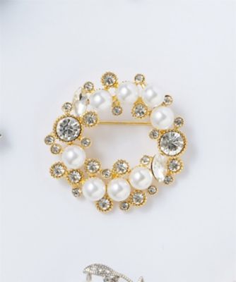 ＜23区 (Women)＞ビジューＭＩＸ　サークル　ブローチ（ＺＺ３ＤＬＳ００１０）