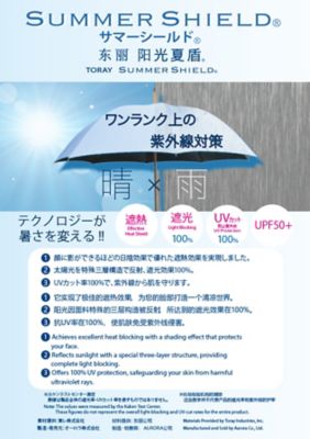 【遮光率１００％／ＵＶカット１００％／晴雨兼用／大きめ】　　東レ　サマーシールド　折りたたみ傘６１ｃｍ（ＺＺＪＸＧＷ０６０１）